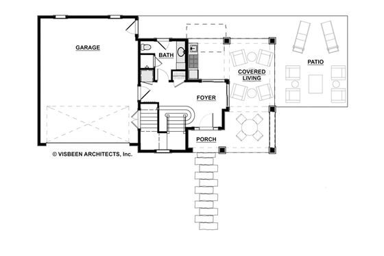Floor Plan - Main Floor for Contemporary House Plan #928-270 - 3 bed, 4.5 bath
