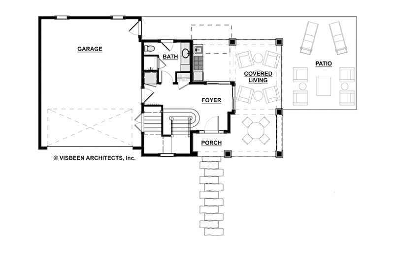 Home Plan - Floor Plan - Main Floor for Contemporary House Plan #928-270 - 3 bed, 4.5 bath