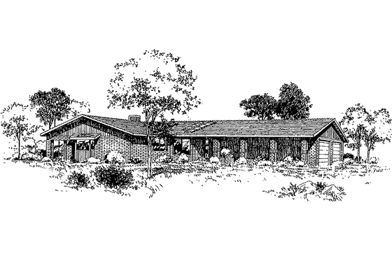 Exterior - Front Elevation 3 for Traditional House Plan #60-996 - 2 bed, 2 bath