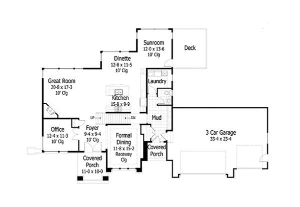 House Plan Design - Prairie Floor Plan - Main Floor Plan #51-1126