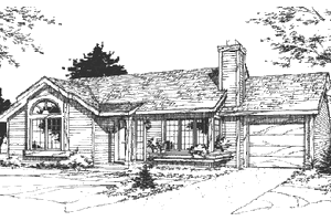 Exterior - Other Elevation for Ranch House Plan #320-329 - 1 bed, 1 bath