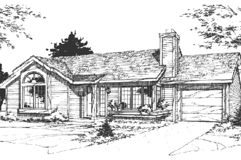 Dream House Plan - Exterior - Other Elevation for Ranch House Plan #320-329 - 1 bed, 1 bath