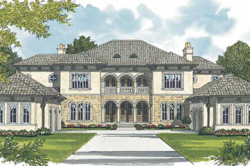 Home Plan - Mediterranean Exterior - Front Elevation Plan #453-604
