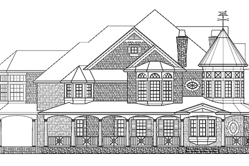 Architectural House Design - Exterior - Other Elevation for Victorian House Plan #132-255 - 4 bed, 4.5 bath