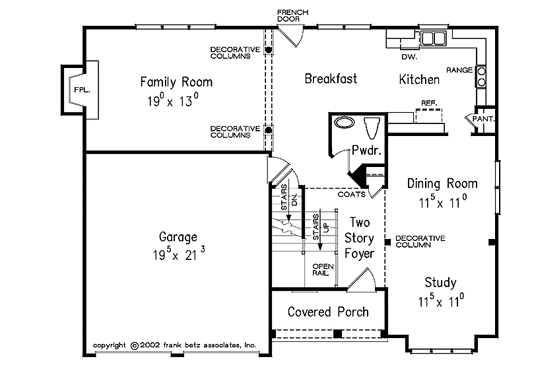 Floor Plan - Main Floor for Country House Plan #927-665 - 3 bed, 2.5 bath