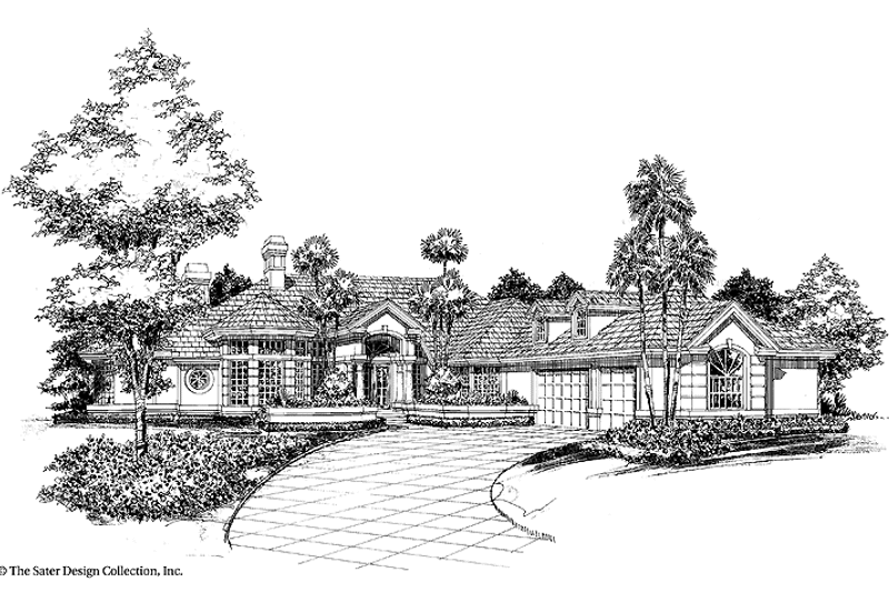 Dream House Plan - Exterior - Front Elevation 4 for Mediterranean House Plan #930-44 - 3 bed, 4.5 bath