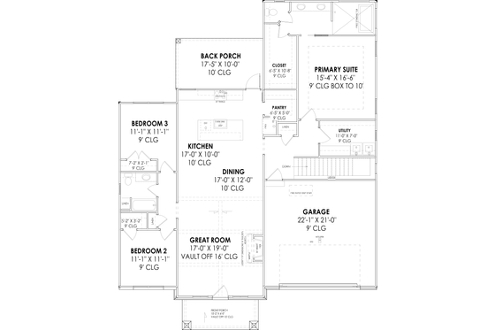 Floor Plan - Lower Floor for Country House Plan #1096-111 - 3 bed, 2 bath