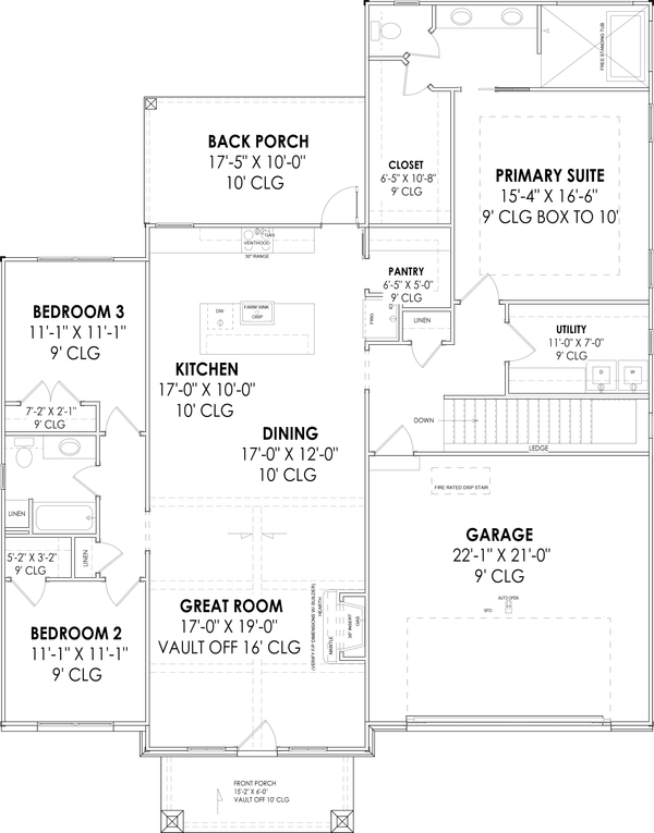 Dream House Plan - Country Floor Plan - Lower Floor Plan #1096-111