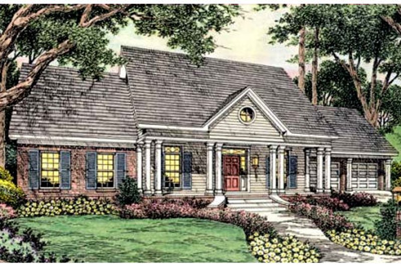 Home Plan - Southern Exterior - Front Elevation Plan #406-255