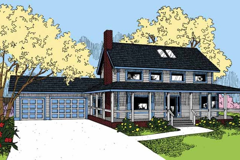 Architectural House Design - Ranch Exterior - Front Elevation Plan #60-1001