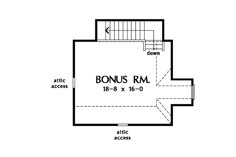 Architectural House Design - Floor Plan - Other Floor for Colonial House Plan #929-595 - 4 bed, 2 bath