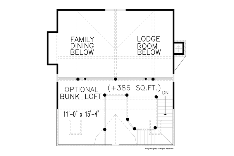 Architectural House Design - Floor Plan - Other Floor for Craftsman House Plan #54-372 - 2 bed, 2.5 bath