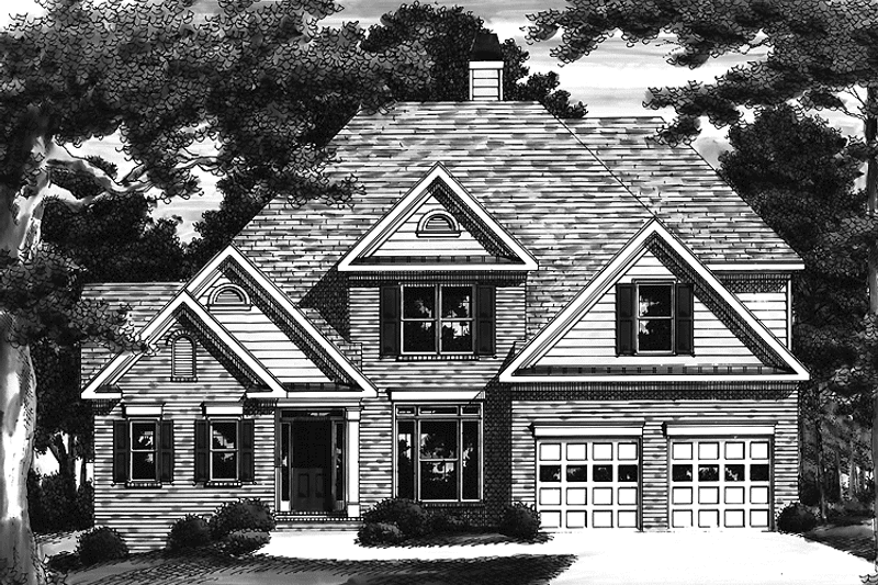 Home Plan - Exterior - Front Elevation 3 for Colonial House Plan #927-381 - 3 bed, 2.5 bath