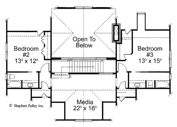 House Plan Design - Country Floor Plan - Upper Floor Plan #429-436
