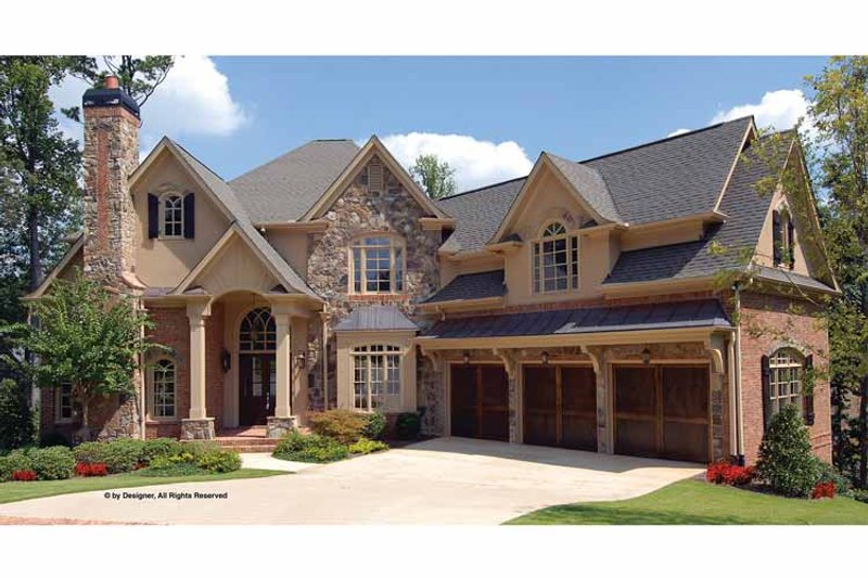 House Blueprint - Exterior - Front Elevation 3 for Traditional House Plan #54-339 - 4 bed, 3.5 bath
