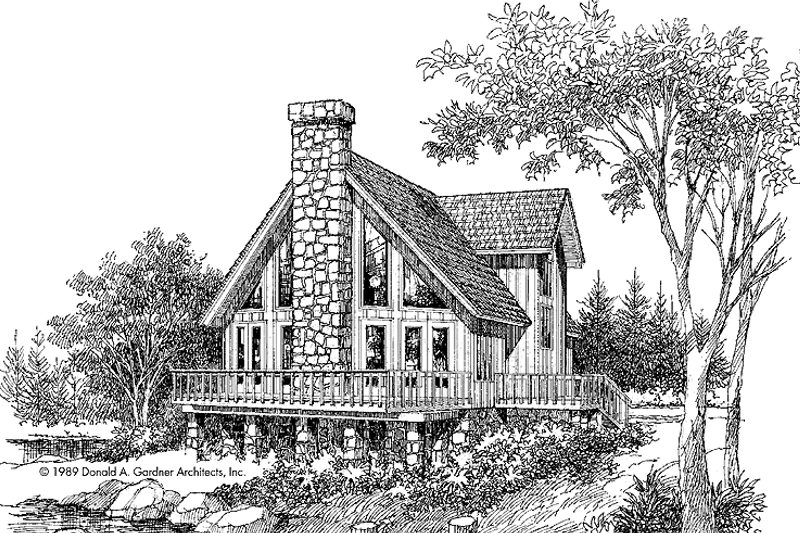 Home Plan - Exterior - Front Elevation 3 for Contemporary House Plan #929-85 - 3 bed, 2 bath