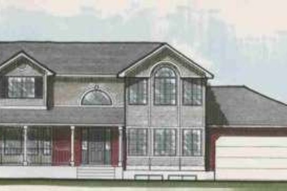 Exterior - Front Elevation for Traditional House Plan #308-121 - 4 bed, 2.5 bath