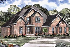 Exterior - Front Elevation 3 for Traditional House Plan #17-3009 - 5 bed, 4.5 bath