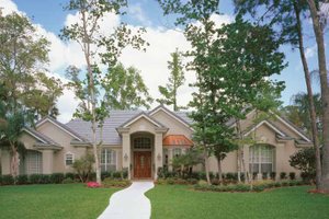 Dream House Plan - Mediterranean Exterior - Front Elevation Plan #417-556