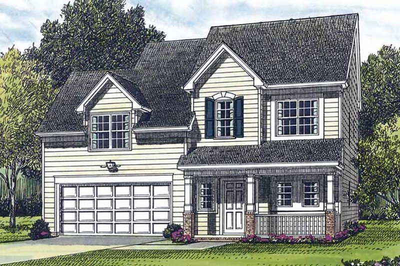 Architectural House Design - Country Exterior - Front Elevation Plan #453-287