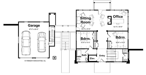 House Plan Design - Craftsman Floor Plan - Main Floor Plan #928-112