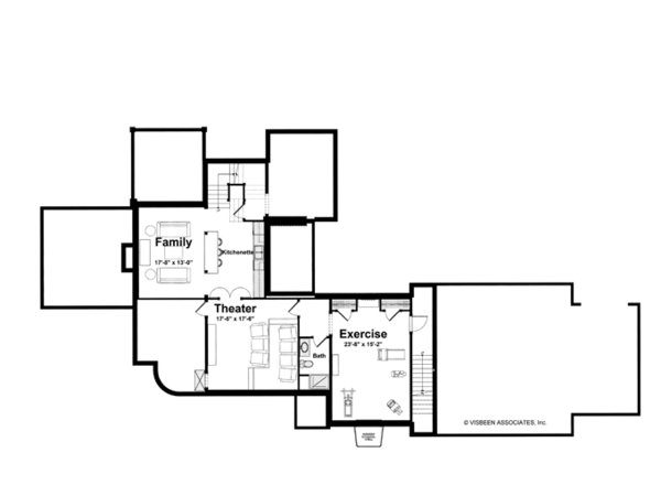 Architectural House Design - Country Floor Plan - Lower Floor Plan #928-214