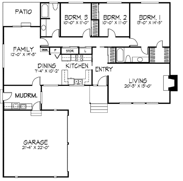 Dream House Plan - Contemporary Floor Plan - Main Floor Plan #320-793