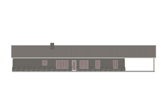 Exterior - Rear Elevation for Barndominium House Plan #1118-5 - 3 bed, 3 bath