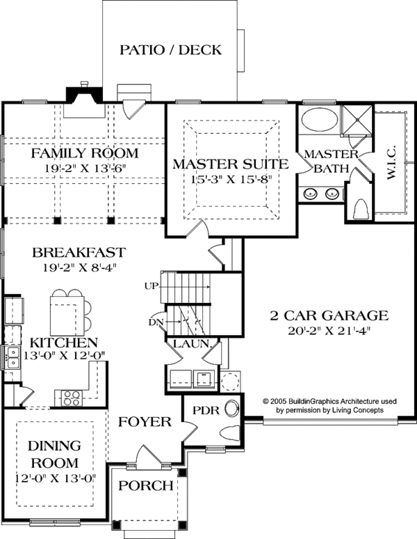 Home Plan - Traditional Floor Plan - Main Floor Plan #453-540