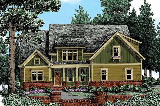 Exterior - Front Elevation 3 for Craftsman House Plan #927-339 - 3 bed, 3.5 bath