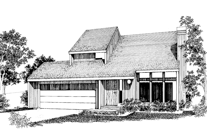 Dream House Plan - Contemporary Exterior - Front Elevation Plan #320-656