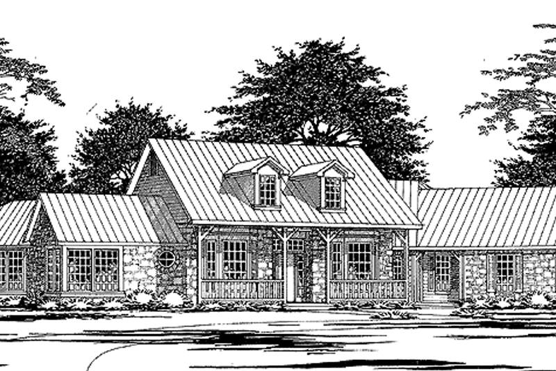 Architectural House Design - Country Exterior - Front Elevation Plan #472-203