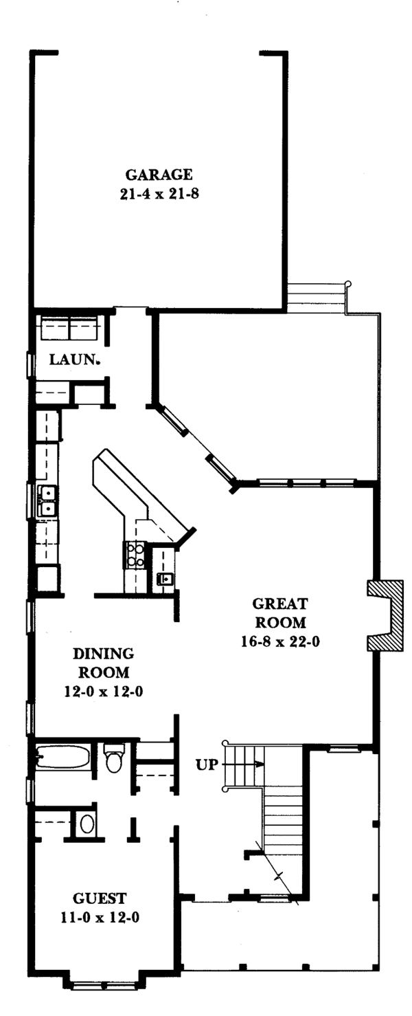 House Design - Craftsman Floor Plan - Main Floor Plan #1047-31