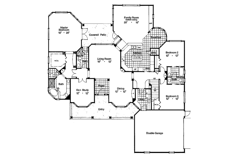 House Design - Floor Plan - Main Floor for Country House Plan #417-788 - 3 bed, 3 bath