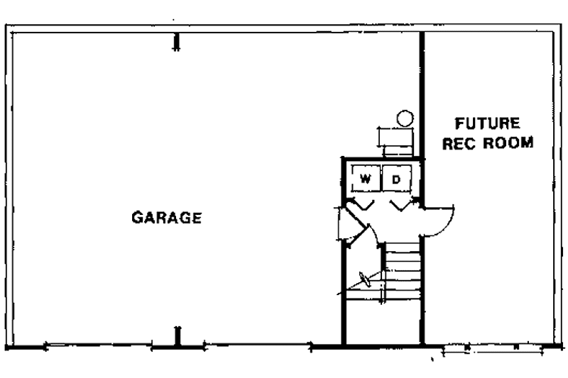Architectural House Design - Floor Plan - Lower Floor for Colonial House Plan #129-173 - 3 bed, 2 bath