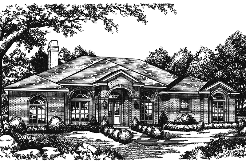 Architectural House Design - Mediterranean Exterior - Front Elevation Plan #417-637