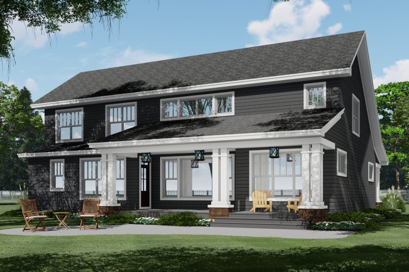 House Plan Design - Exterior - Rear Elevation for Craftsman House Plan #51-1205 - 4 bed, 3.5 bath