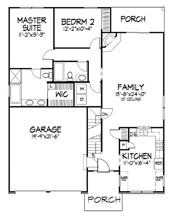 Home Plan - Bungalow Floor Plan - Main Floor Plan #320-926