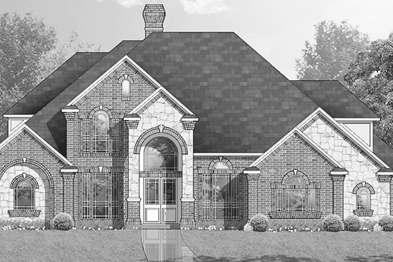Home Plan - Exterior - Front Elevation 3 for Country House Plan #40-492 - 3 bed, 3.5 bath