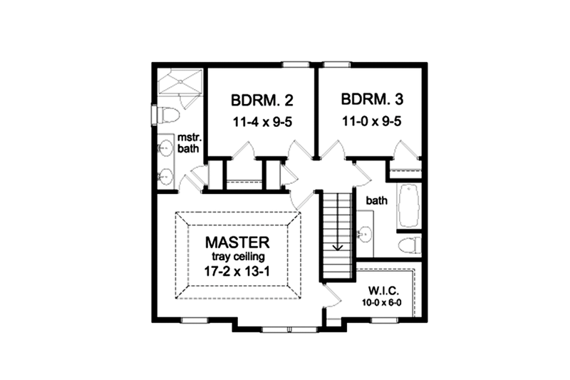 House Plan Design - Floor Plan - Upper Floor for Colonial House Plan #1010-113 - 3 bed, 2.5 bath