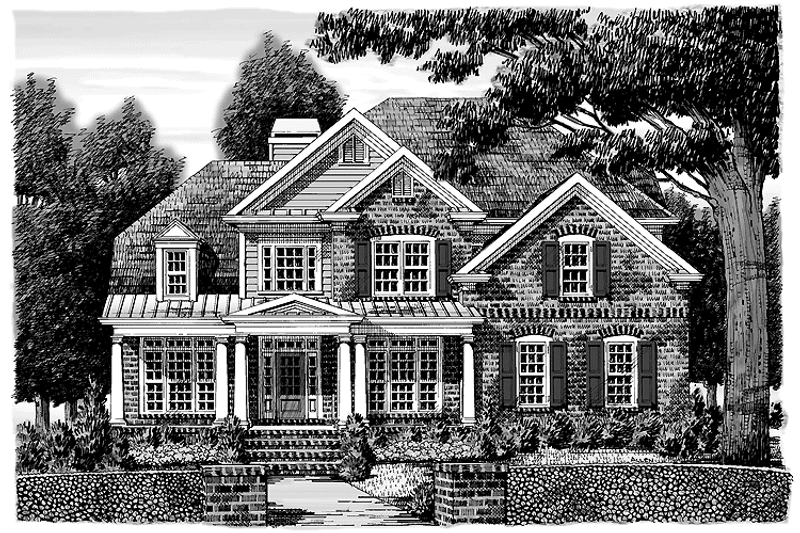 Home Plan - Exterior - Front Elevation 3 for Classical House Plan #927-880 - 4 bed, 3 bath