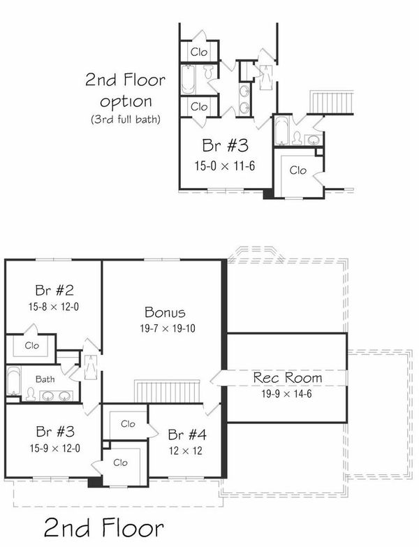 Floor Plan - Upper Floor Plan #329-384
