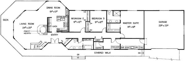 Dream House Plan - Contemporary Floor Plan - Main Floor Plan #60-844
