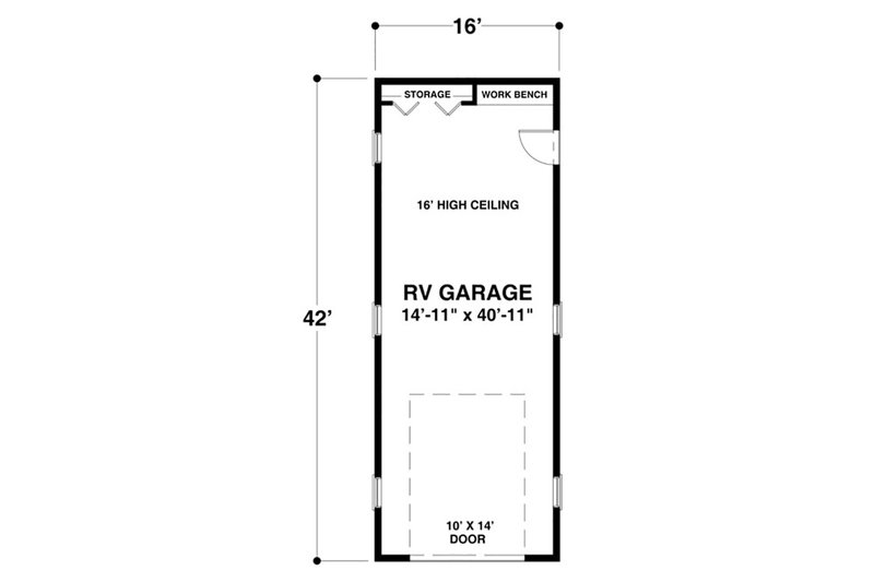 House Blueprint - Floor Plan - Main Floor for Craftsman House Plan #56-609, 0 bath