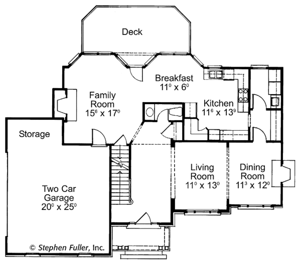 House Plan Design - Colonial Floor Plan - Main Floor Plan #429-380