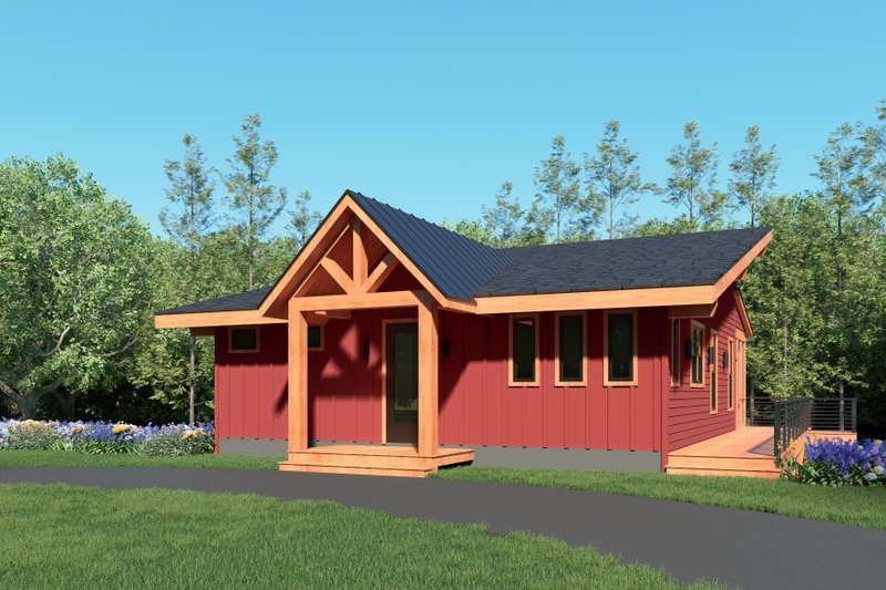 Architectural House Design - Exterior - Rear Elevation for Country House Plan #932-1386 - 3 bed, 2.5 bath