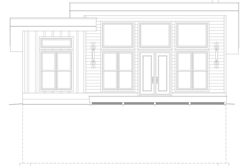 House Plan Design - Exterior - Front Elevation 3 for Contemporary House Plan #932-450 - 1 bed, 1 bath