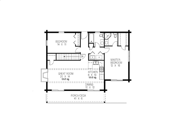 Dream House Plan - Log Floor Plan - Main Floor Plan #964-6