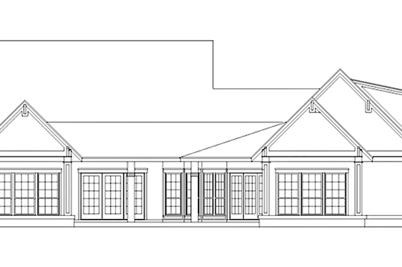 Home Plan - Exterior - Rear Elevation for Craftsman House Plan #45-454 - 4 bed, 4 bath