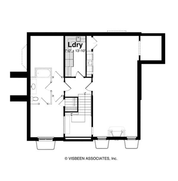 Architectural House Design - Tudor Floor Plan - Lower Floor Plan #928-257